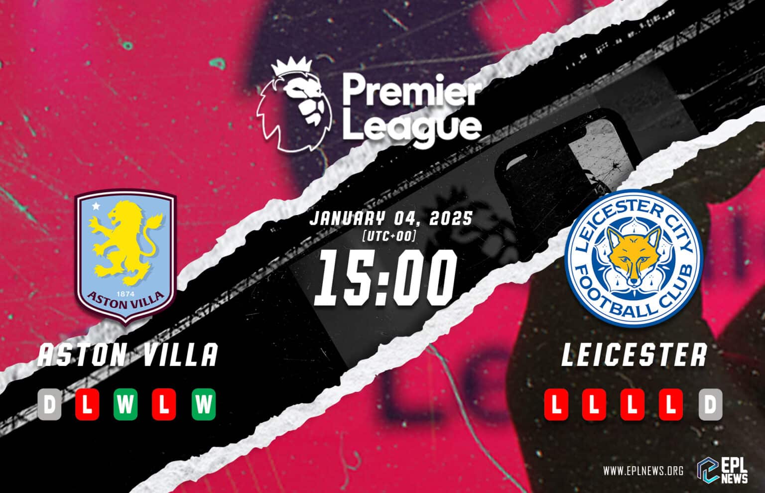 Pratonton Aston Villa lwn Leicester