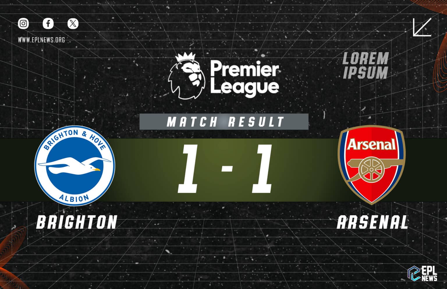 Laporan Brighton lwn Arsenal 1-1