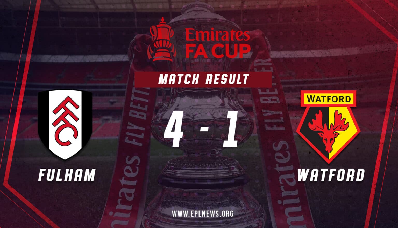 Laporan Fulham lwn Watford Piala FA 4-1