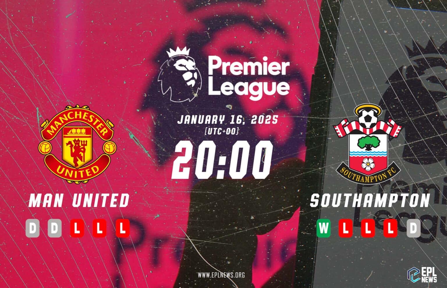 Pratonton Manchester United lwn Southampton