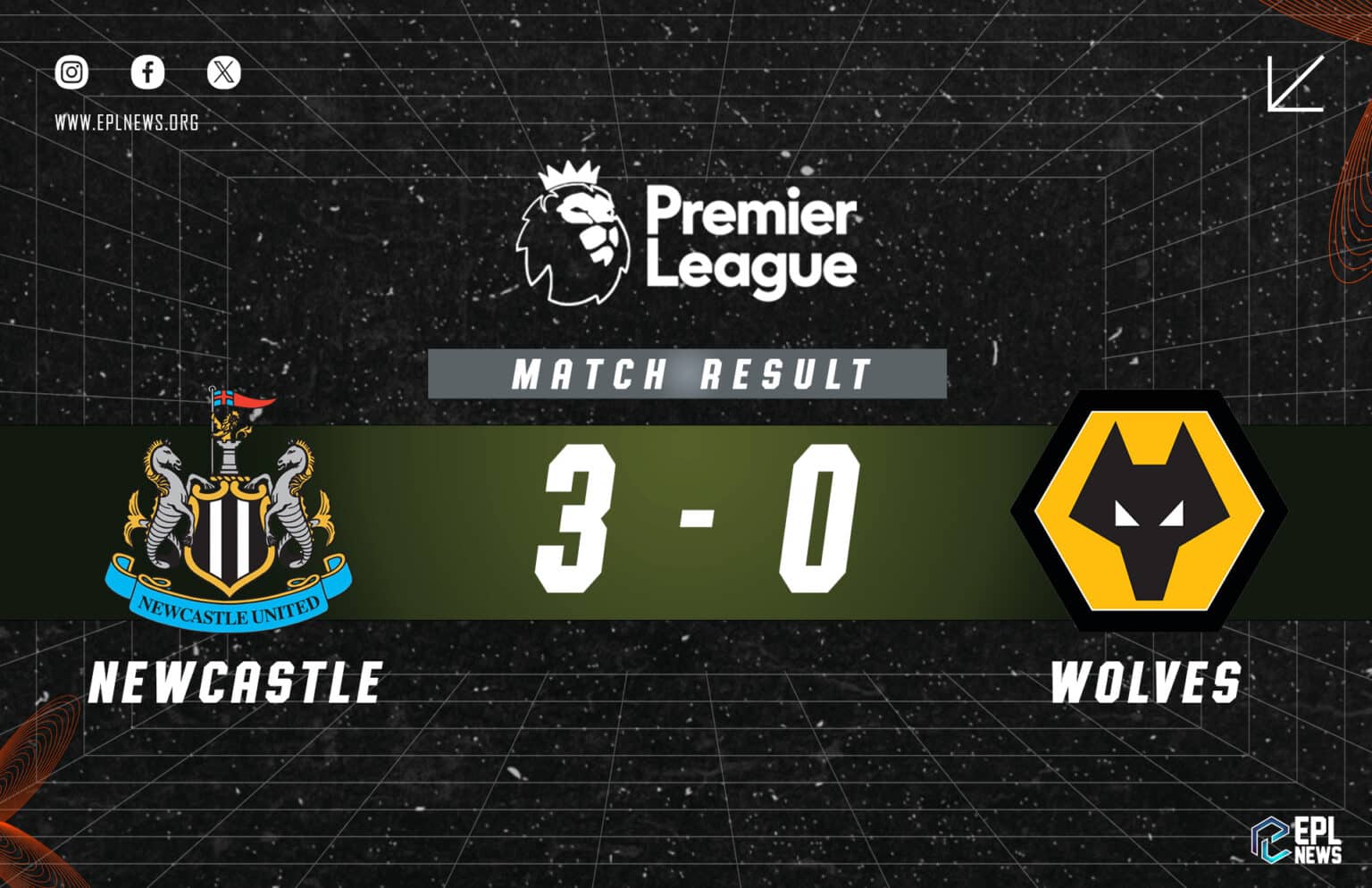 Laporan Newcastle vs Wolves 3-0