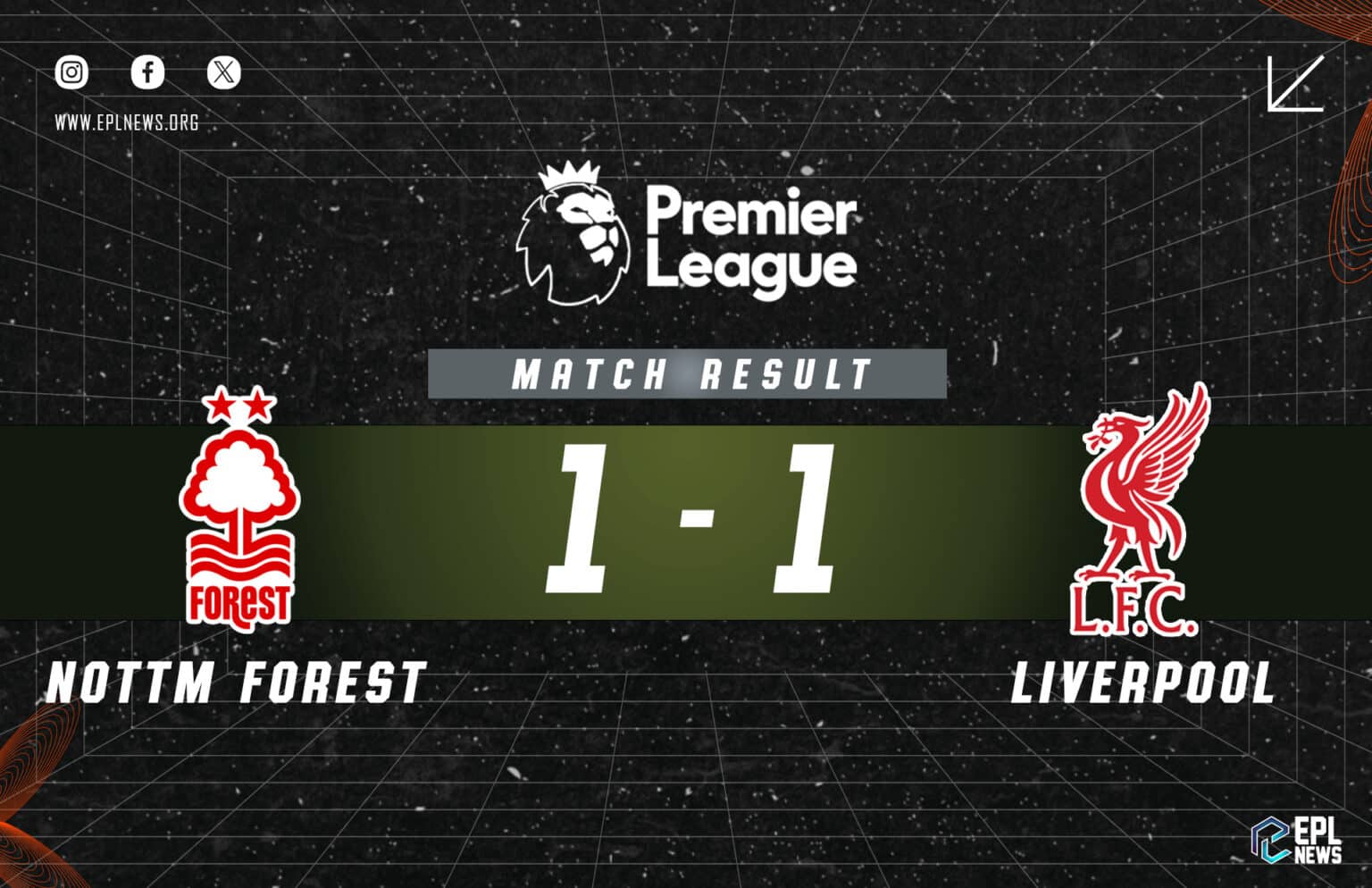 Laporan Nottingham Forest lwn Liverpool 1-1