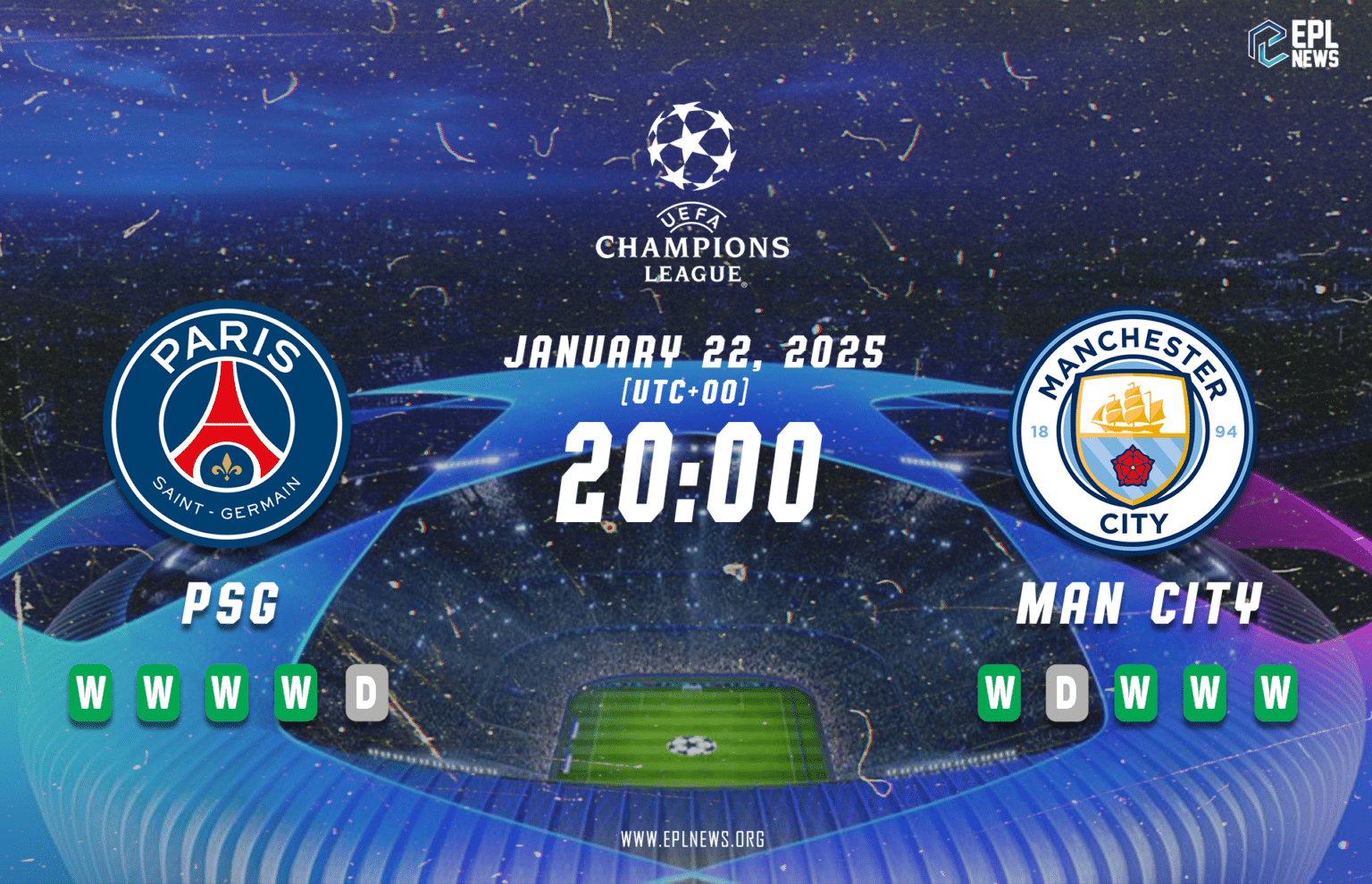 Pratonton PSG lwn Manchester City