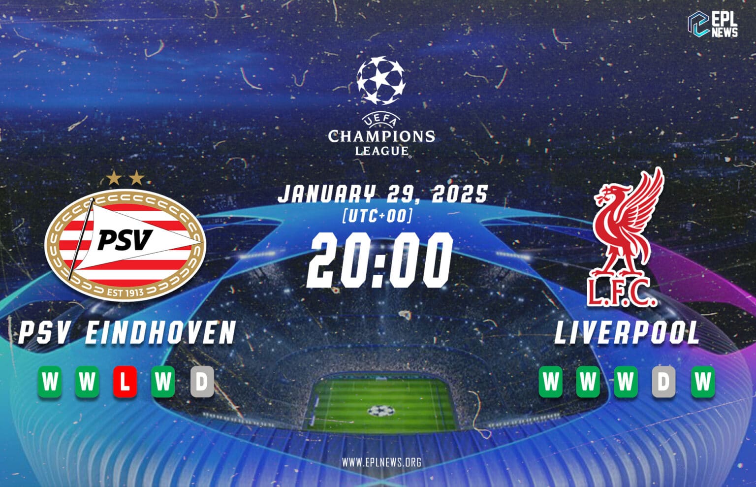 Pratonton PSV lwn Liverpool