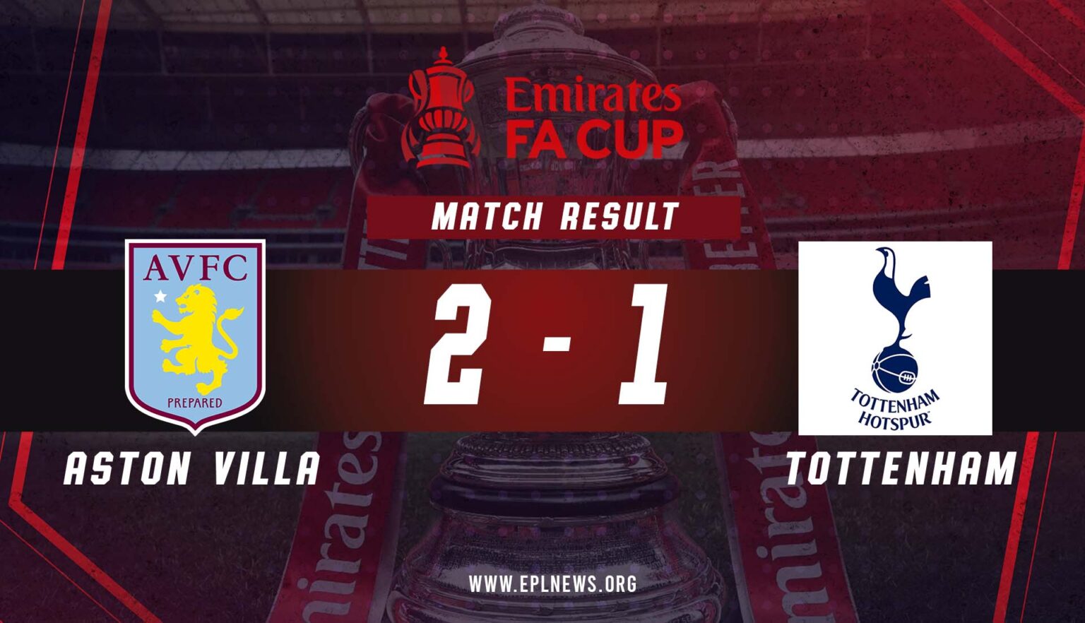 Laporan Piala FA Aston Villa lwn Tottenham 2-1