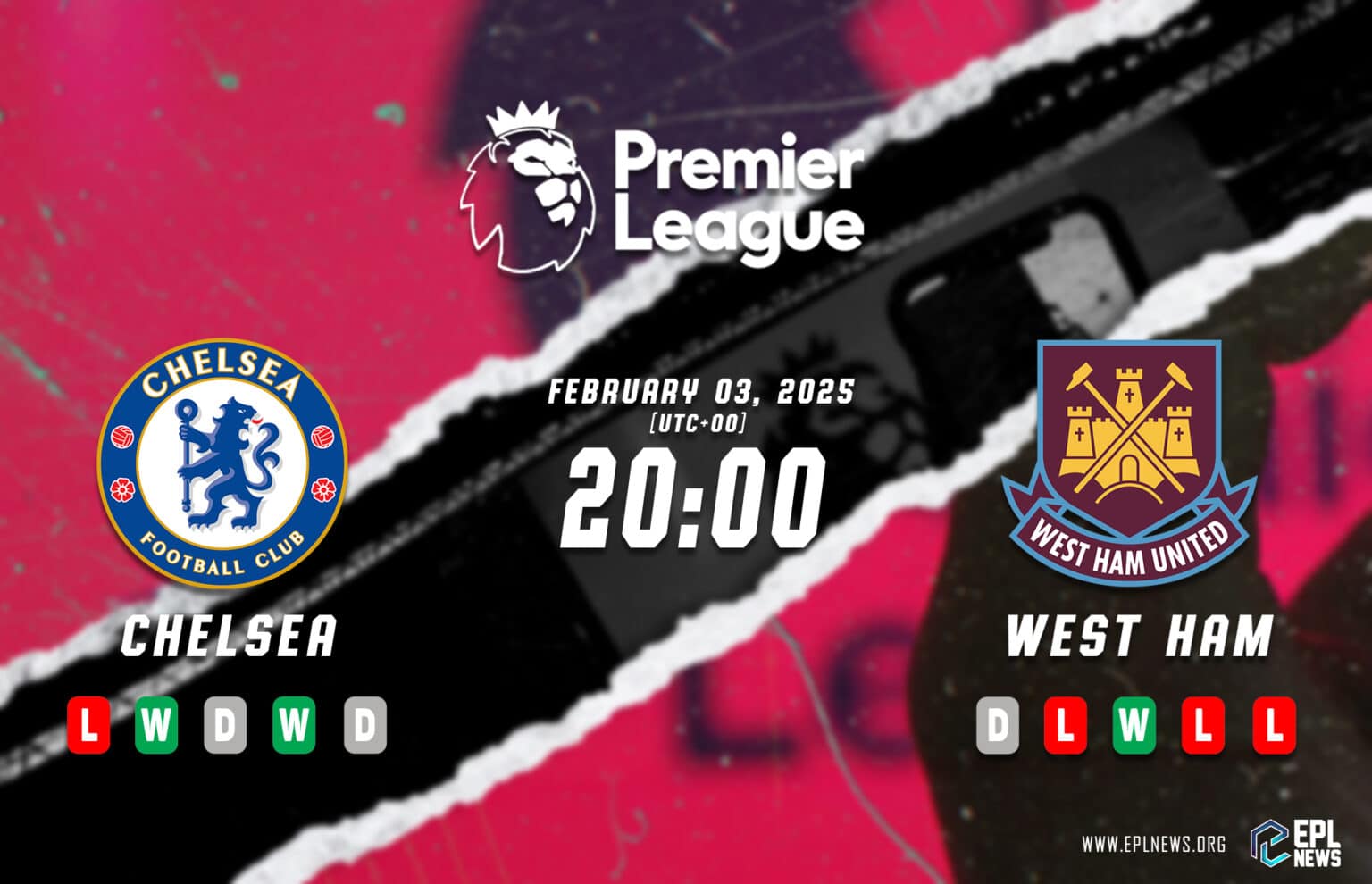 Pratonton Chelsea lwn West Ham