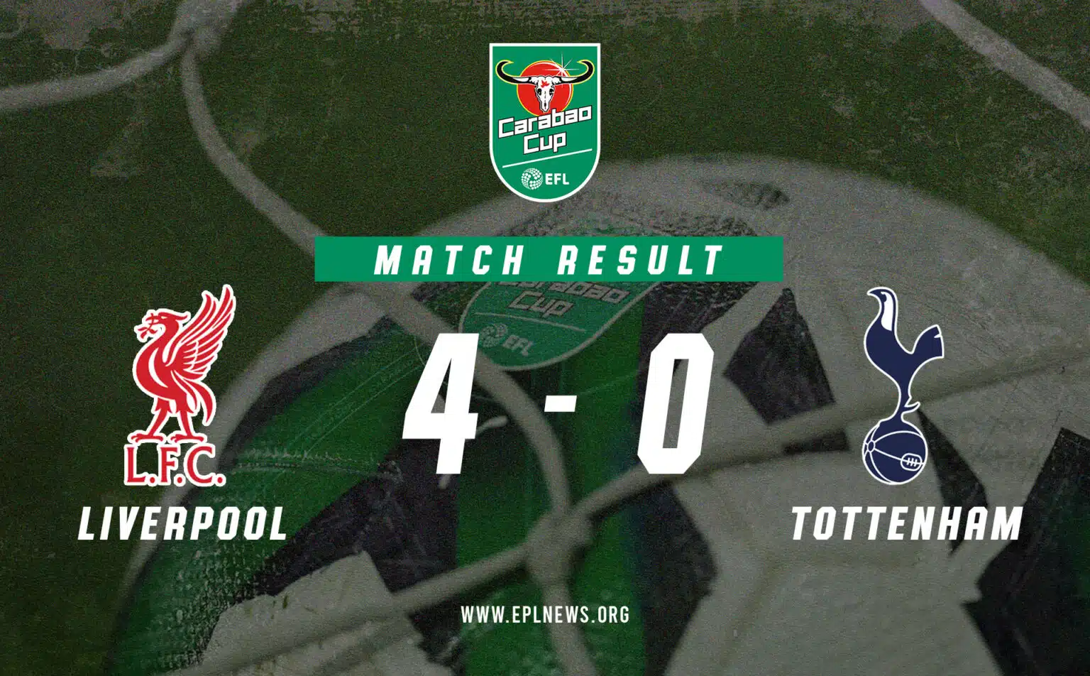 Laporan Piala EFL Liverpool lwn Tottenham 4-0