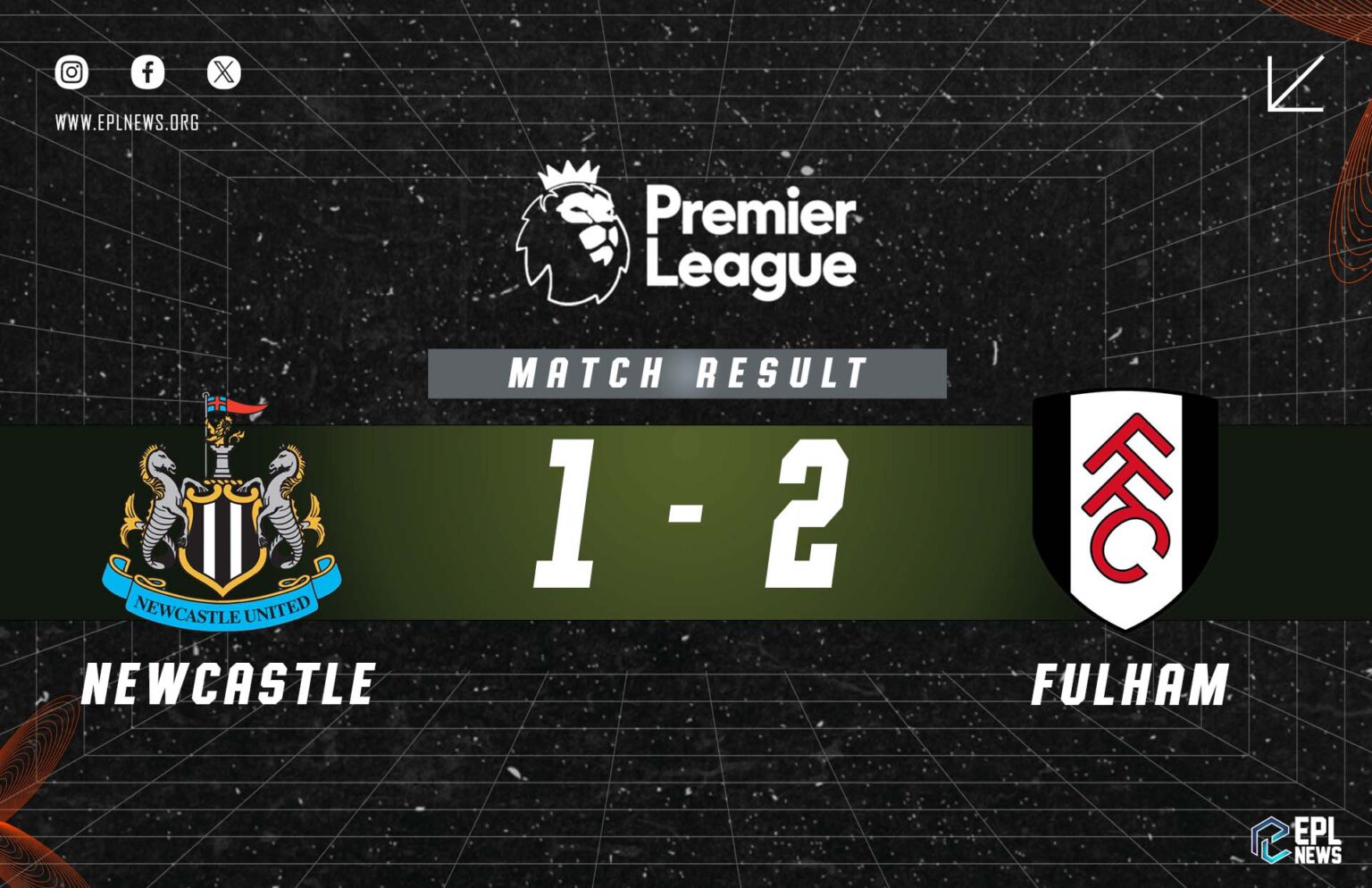 Laporan Newcastle lwn Fulham 1-2