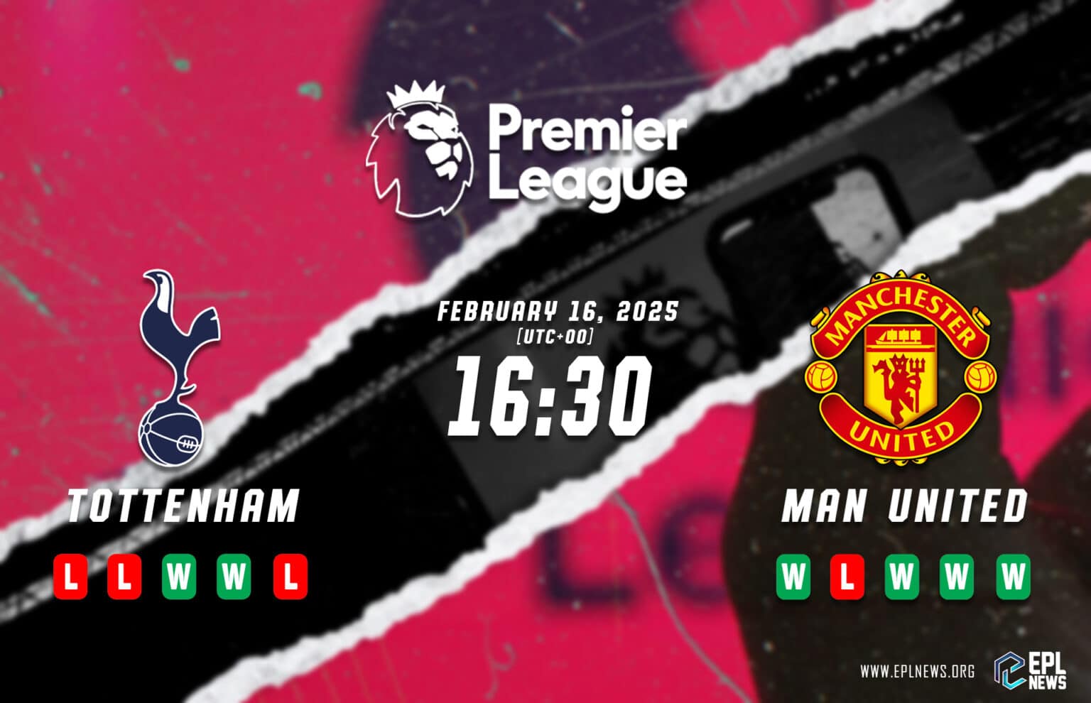 Pratonton Tottenham lwn Manchester United