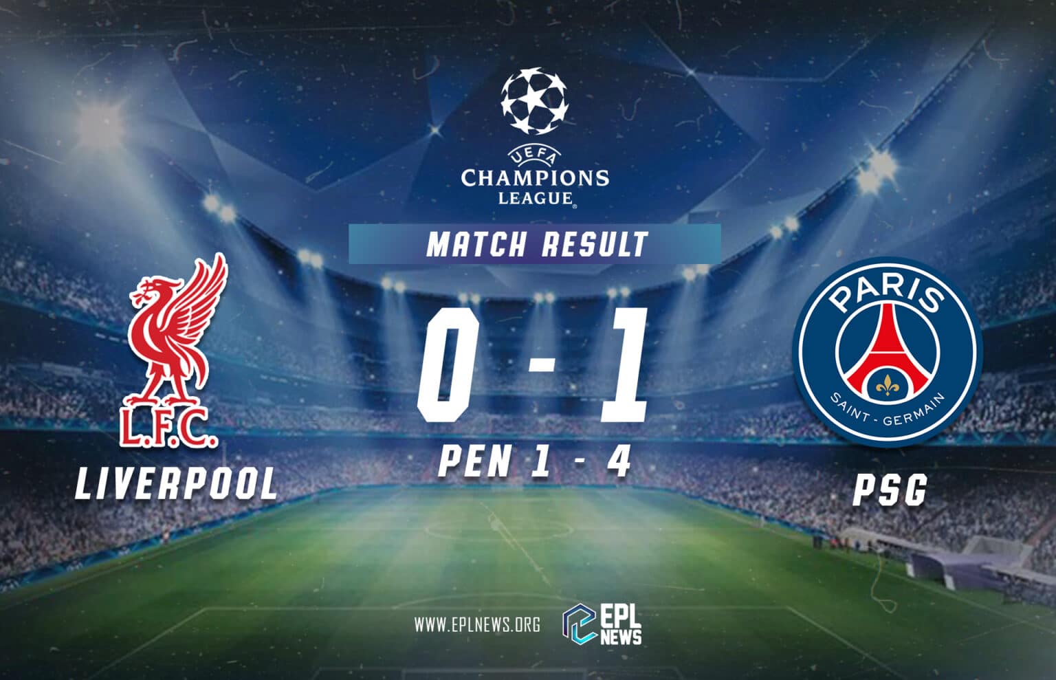 Laporan Liverpool lwn PSG 0-2 (pen.)