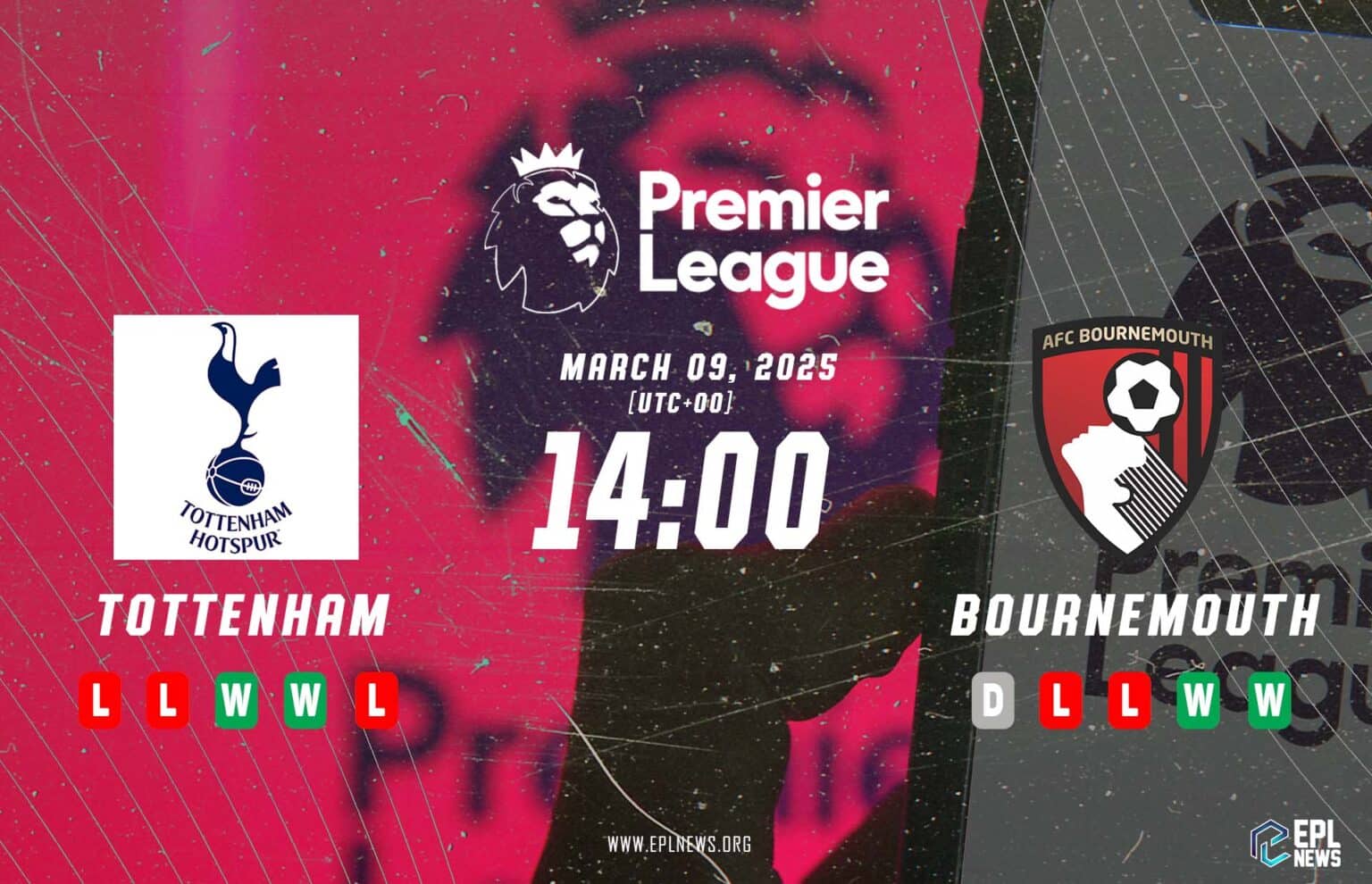 Pratonton Tottenham lwn Bournemouth