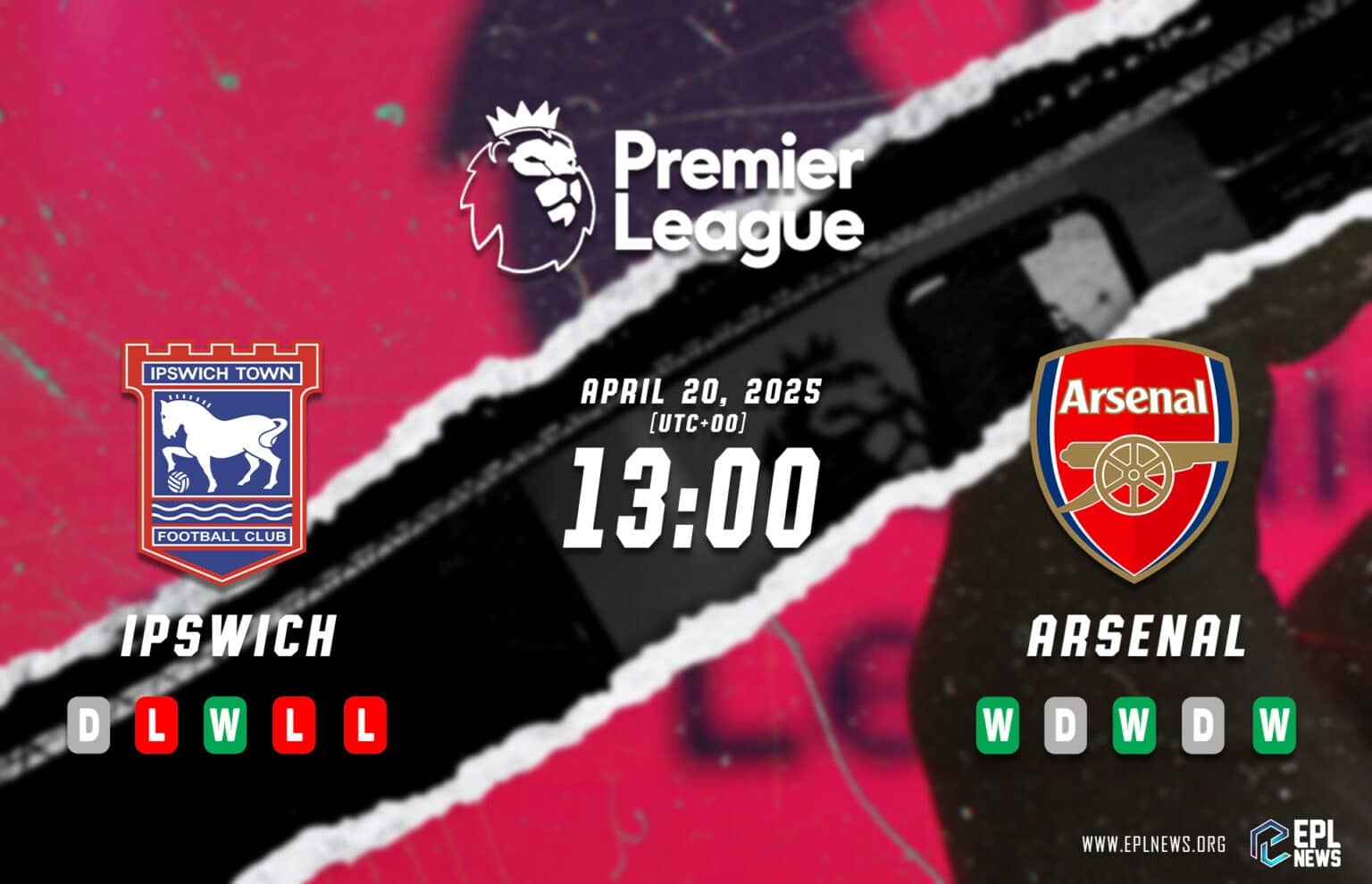 Pratonton Ipswich lwn Arsenal