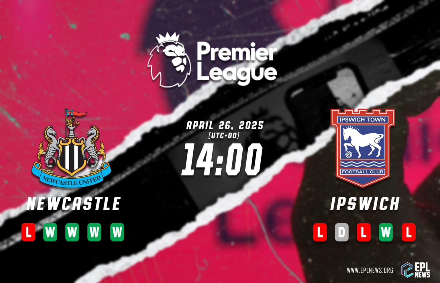 Pratonton Newcastle lwn Ipswich