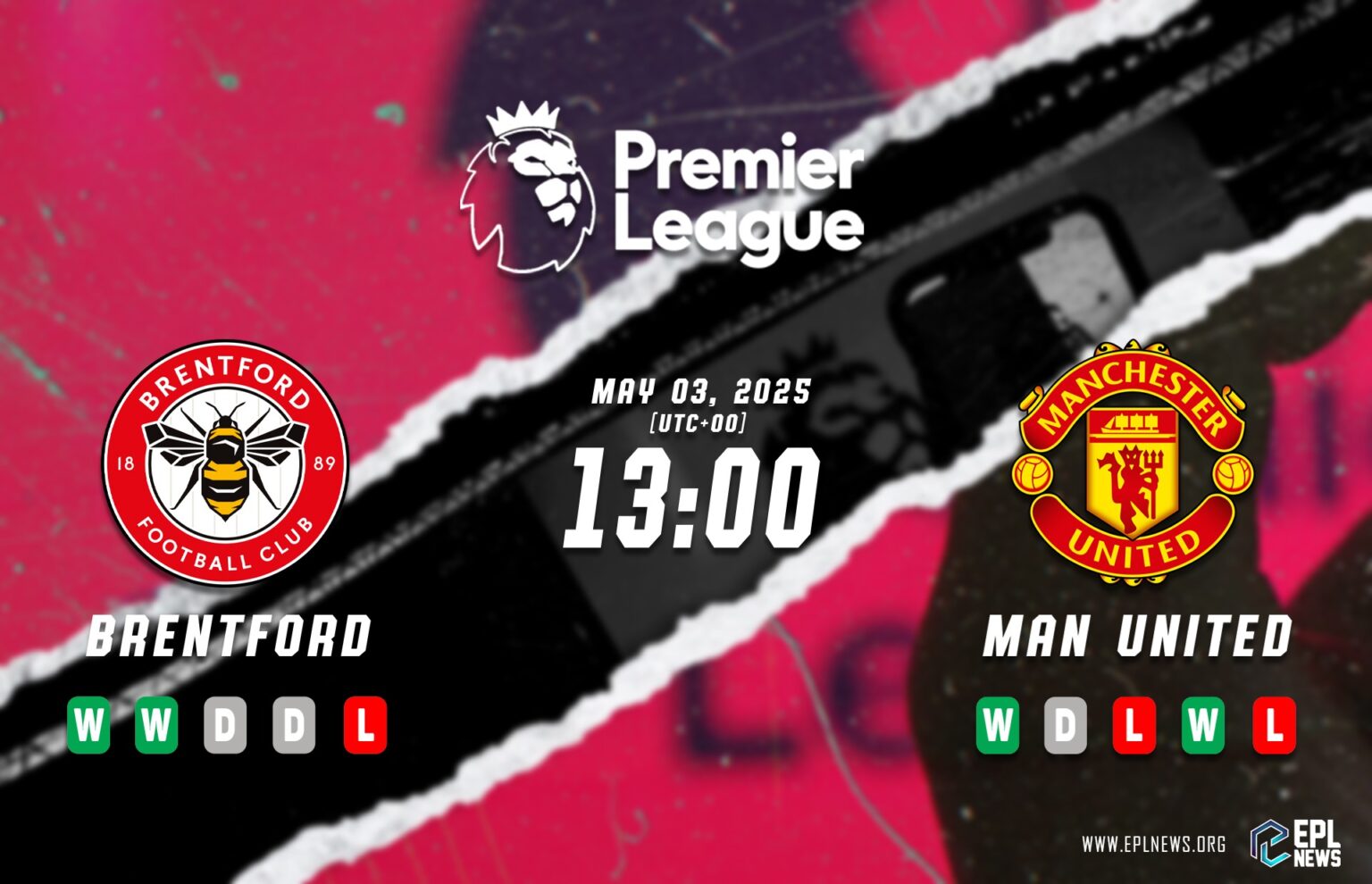Pratonton Brentford lwn Manchester United