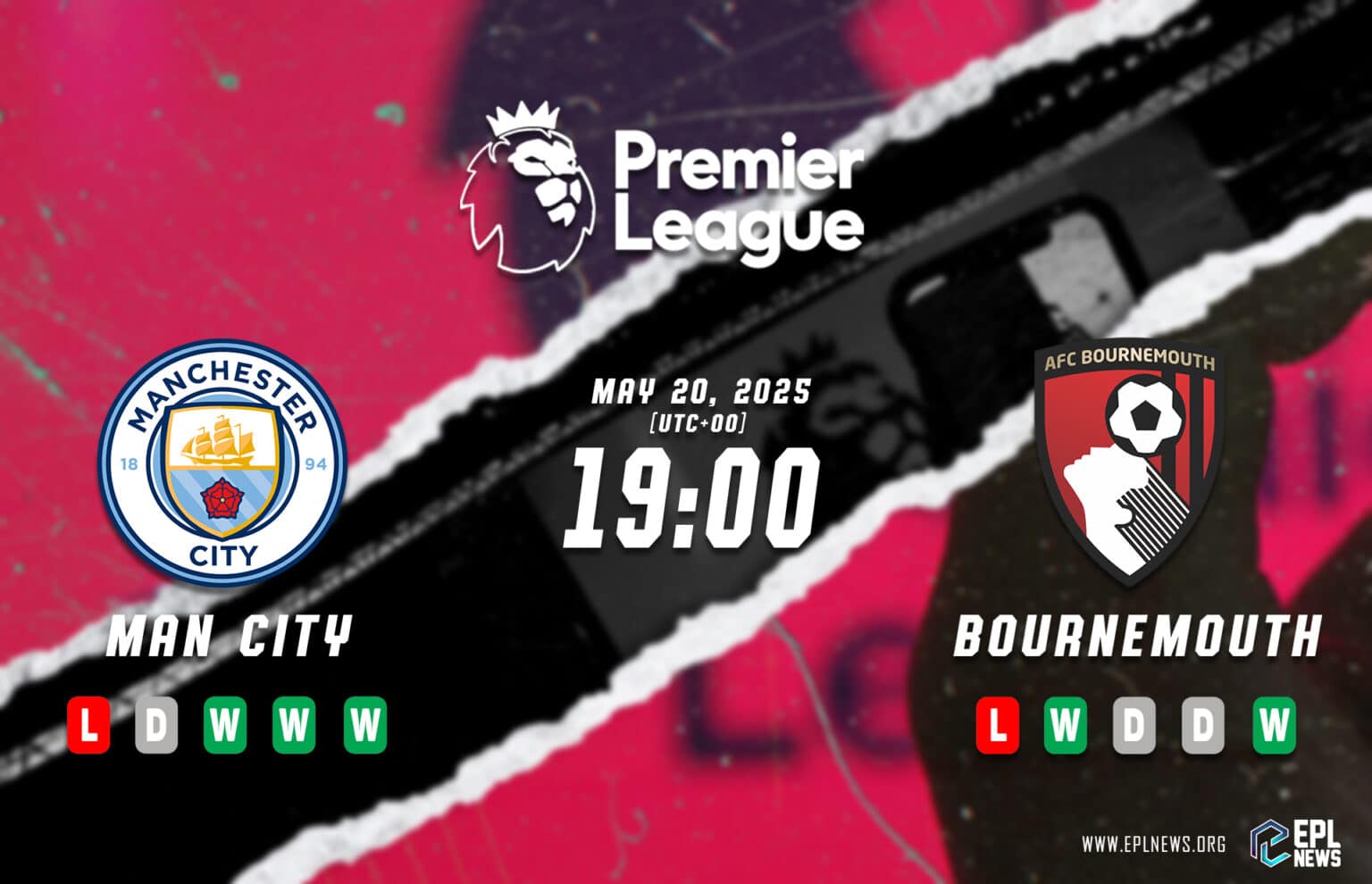 Manchester City lwn Bournemouth Pratonton