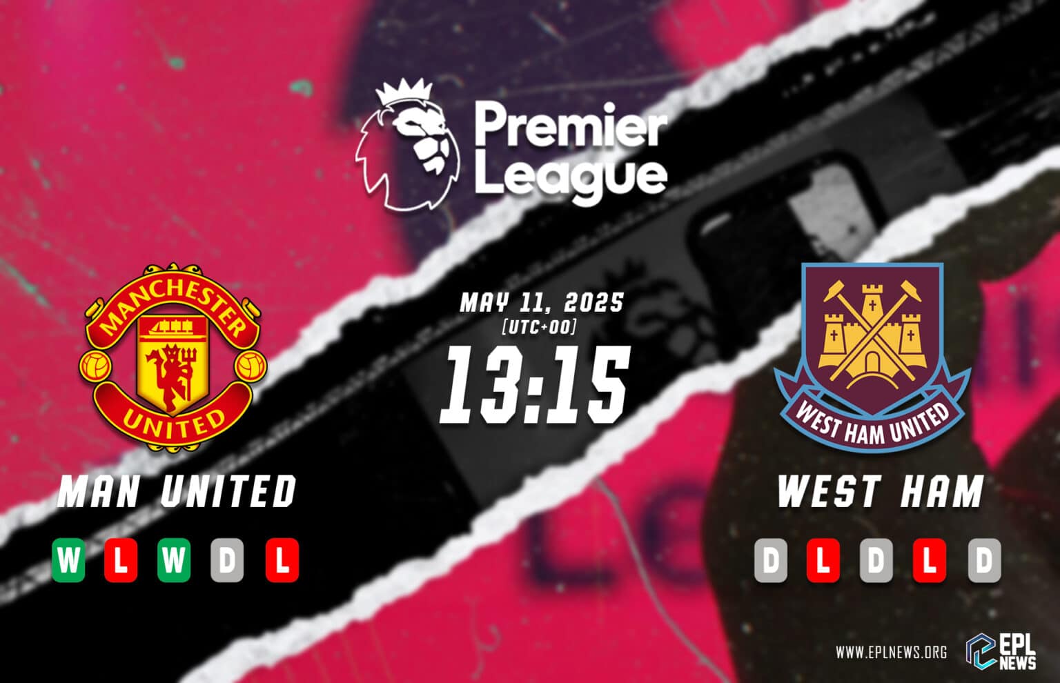 Pratonton Manchester United lwn West Ham