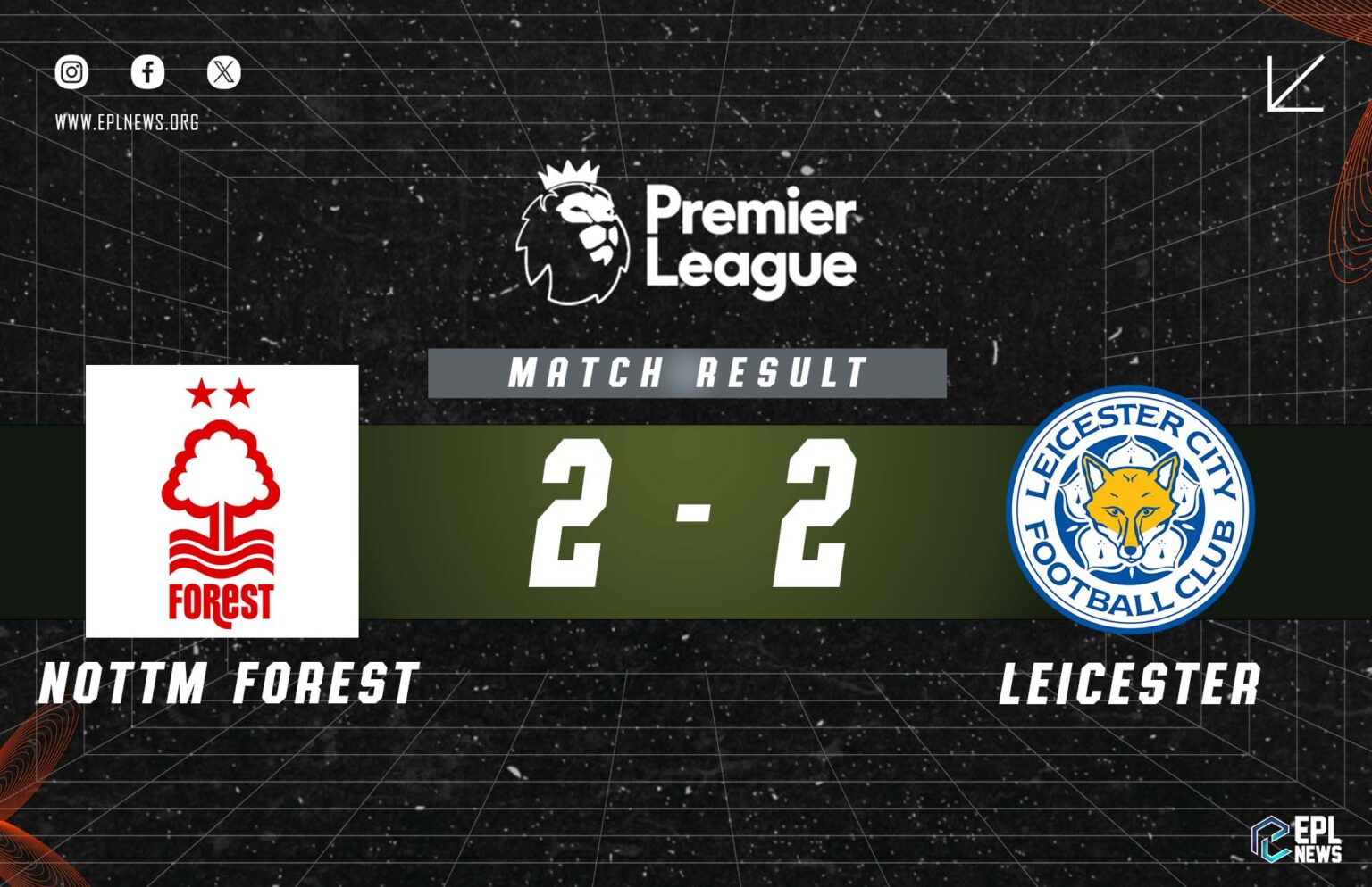 Laporan Nottingham Forest lwn Leicester 2-2
