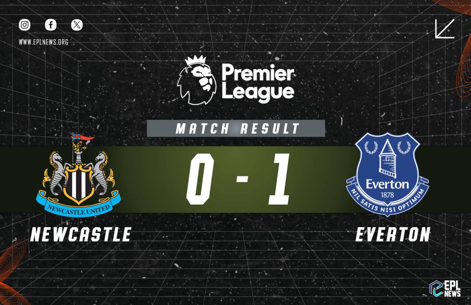Laporan Newcastle vs Everton 0-1