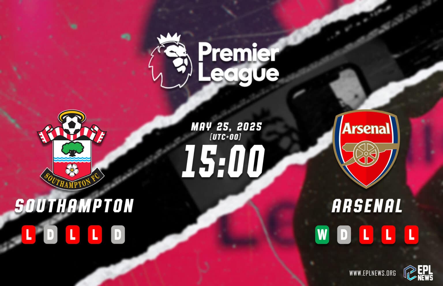 Pratonton Southampton lwn Arsenal