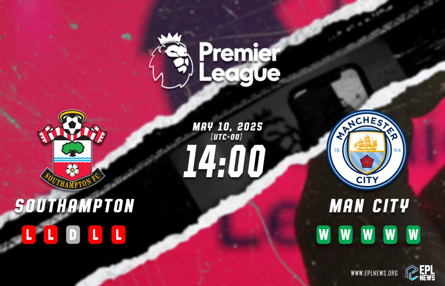 Pratonton Southampton lwn Manchester City