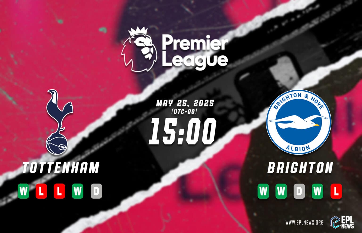 Pratonton Tottenham lwn Brighton