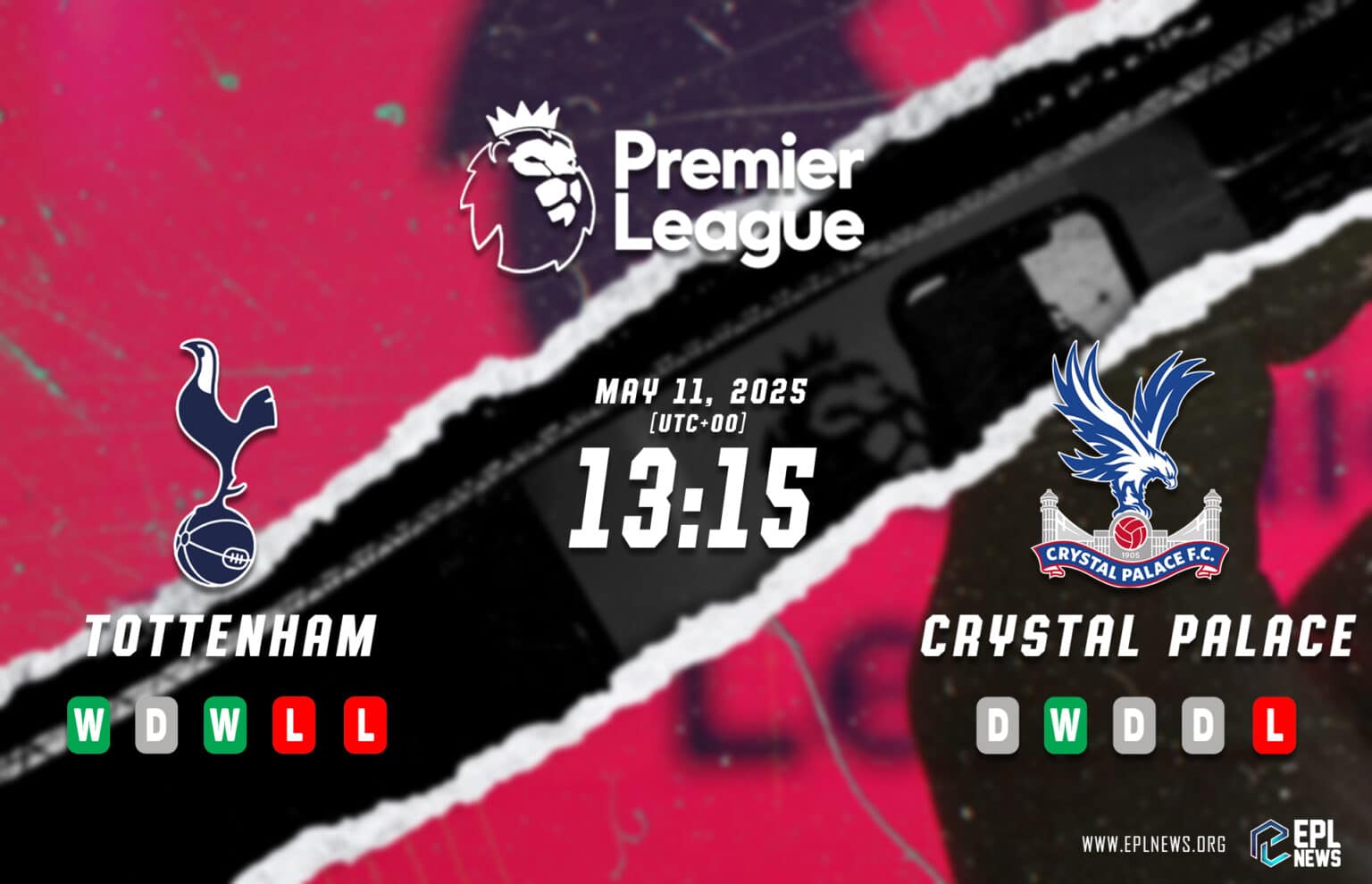 Pratonton Tottenham lwn Crystal Palace