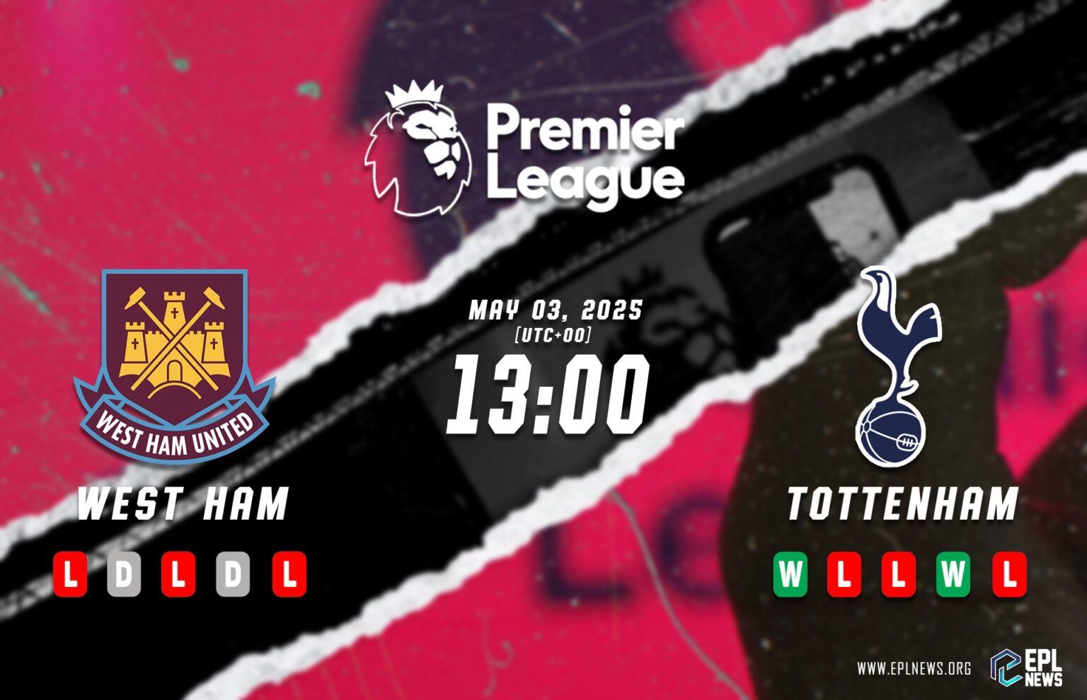 Pratonton West Ham lwn Tottenham