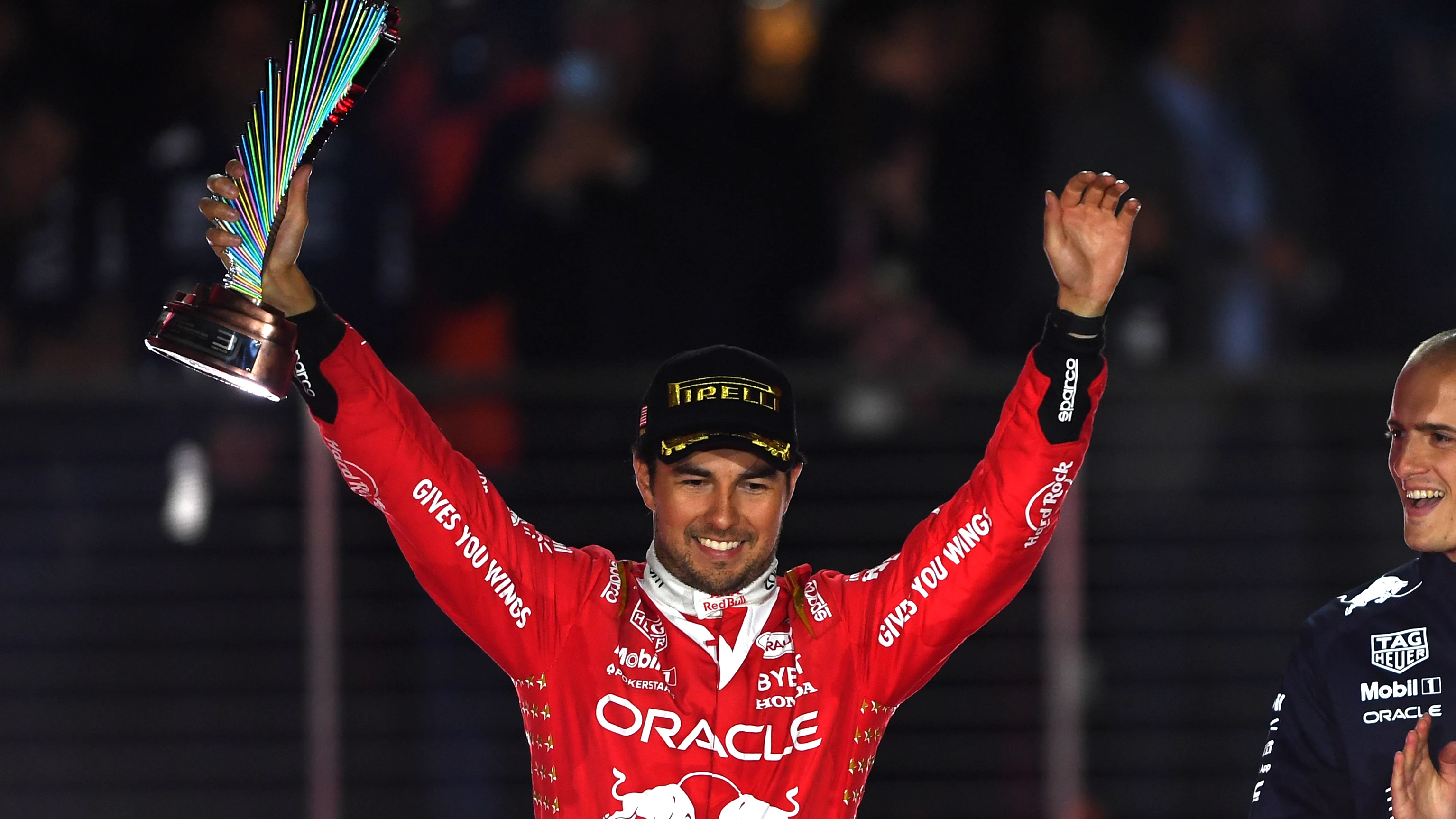 Las Vegas, Nevada - 18 November: Kedua ditempatkan Sergio Perez dari Mexico dan Oracle Red Bull Racing