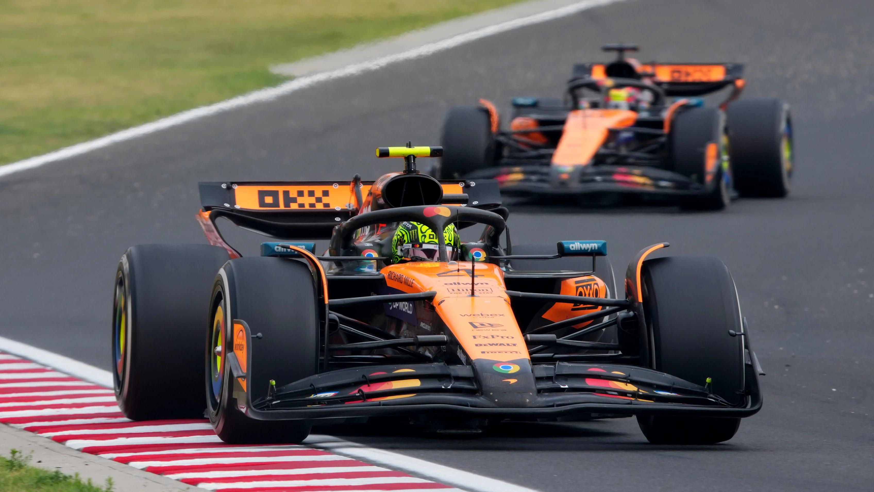 Budapest, Hungary - 03 Ogos: Lando Norris dari Great Britain Memandu (4) McLaren MCL39 Mercedes