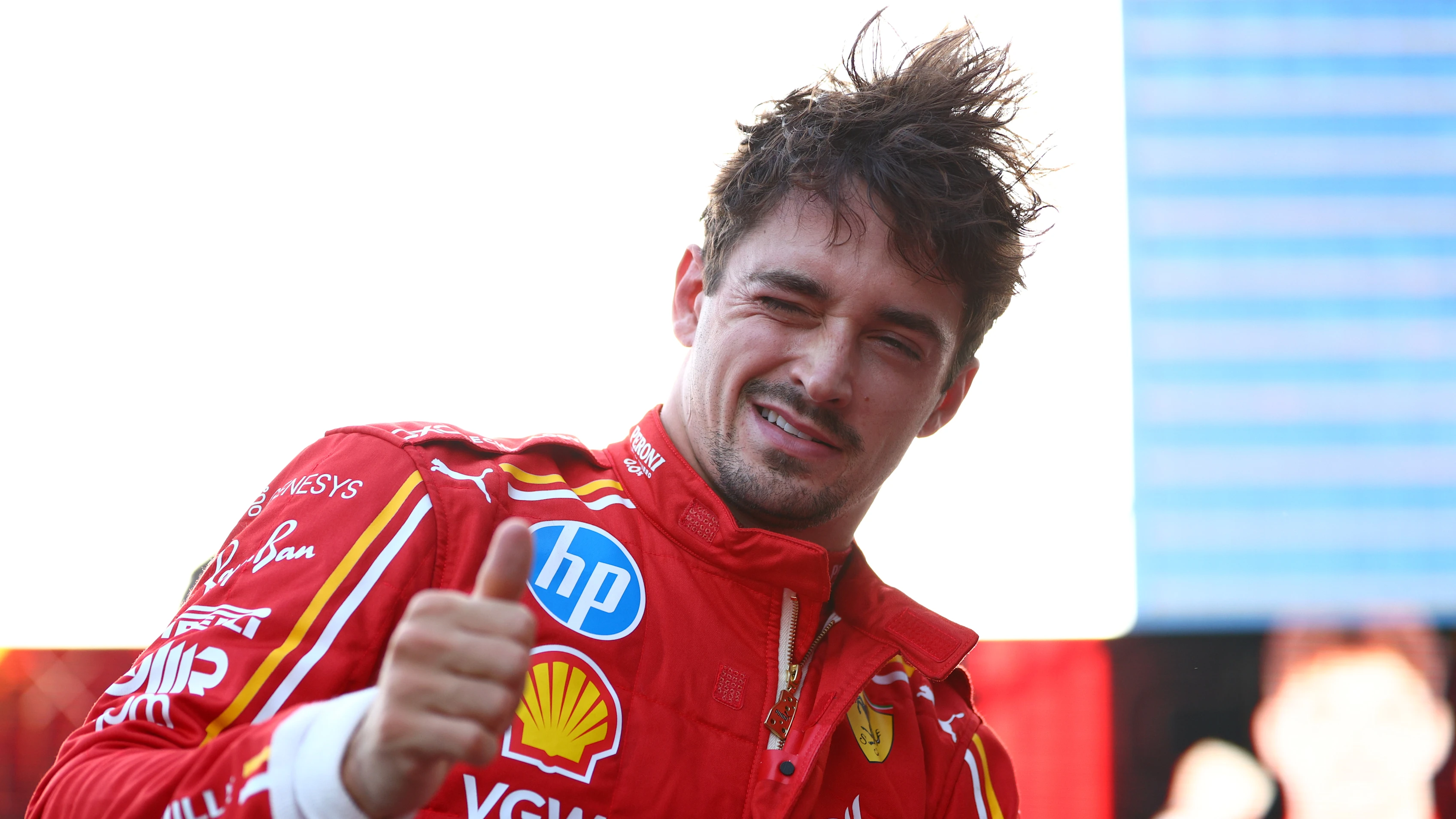 Baku, Azerbaijan - 14 September: Kualifikasi kedudukan tiang Charles Leclerc dari Monaco dan Ferrari