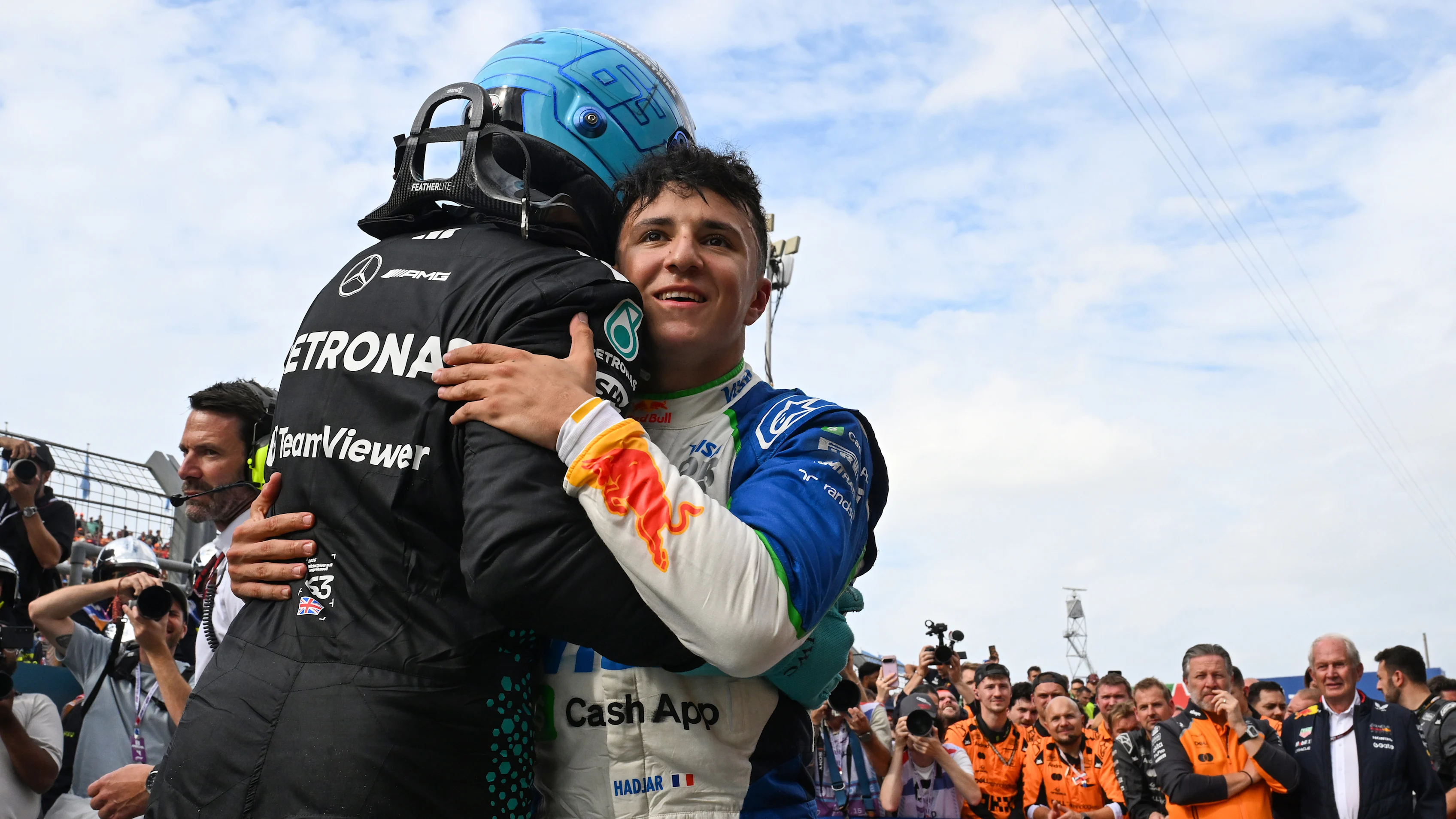 Zandvoort, Belanda - 31 Ogos: Keempat meletakkan George Russell dari Great Britain dan Mercedes AMG
