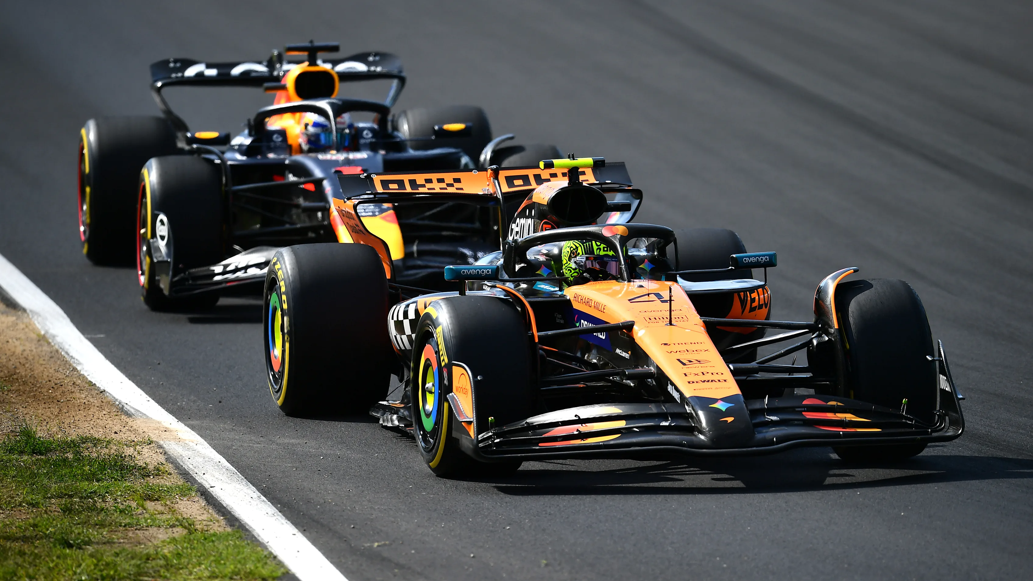 Monza, Itali - September 04: Lando Norris dari Great Britain dan McLaren ditemubual selama
