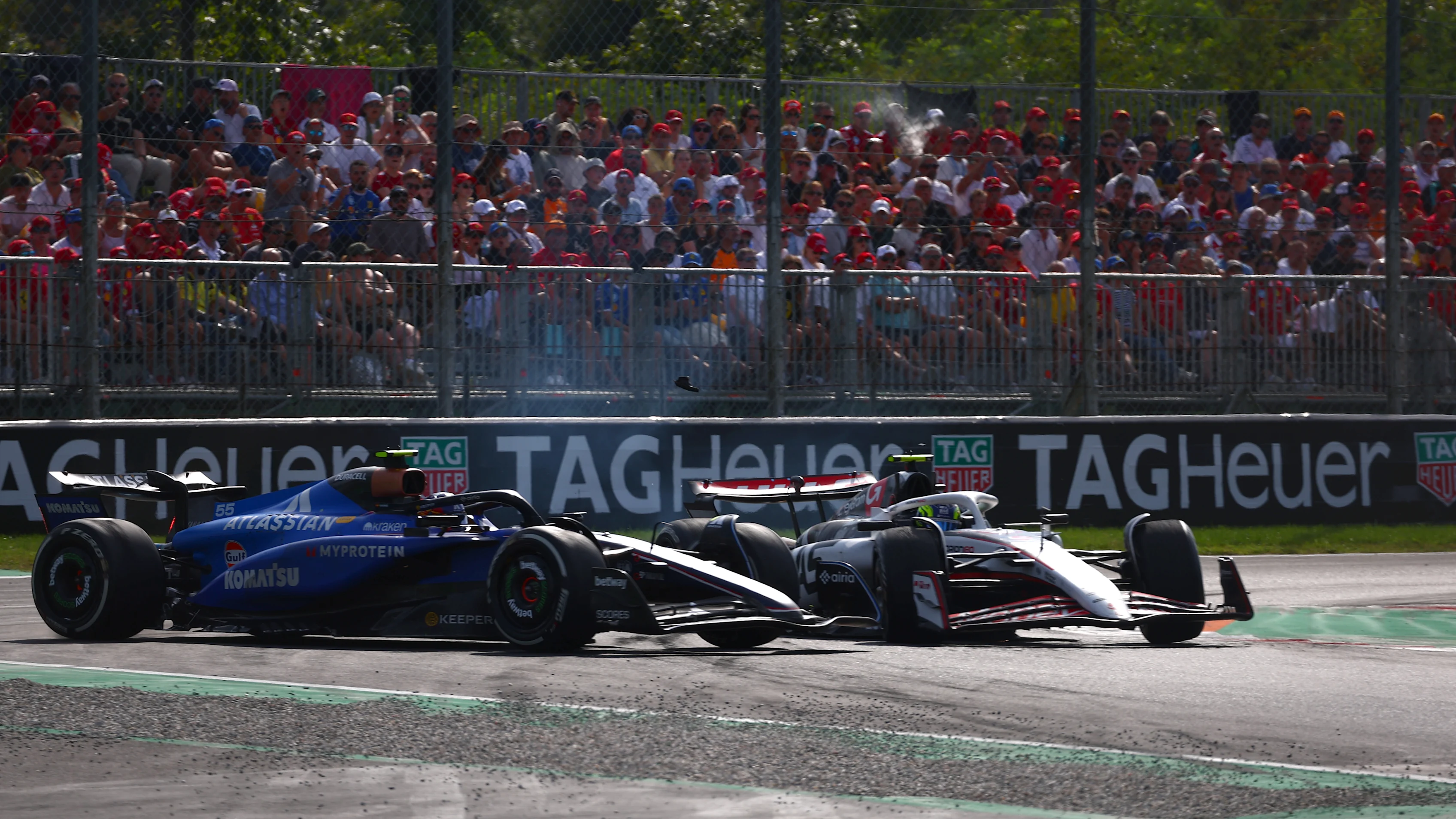 Monza, Itali - 07 September: Carlos Sainz dari Sepanyol memandu (55) Williams FW47 Mercedes dan