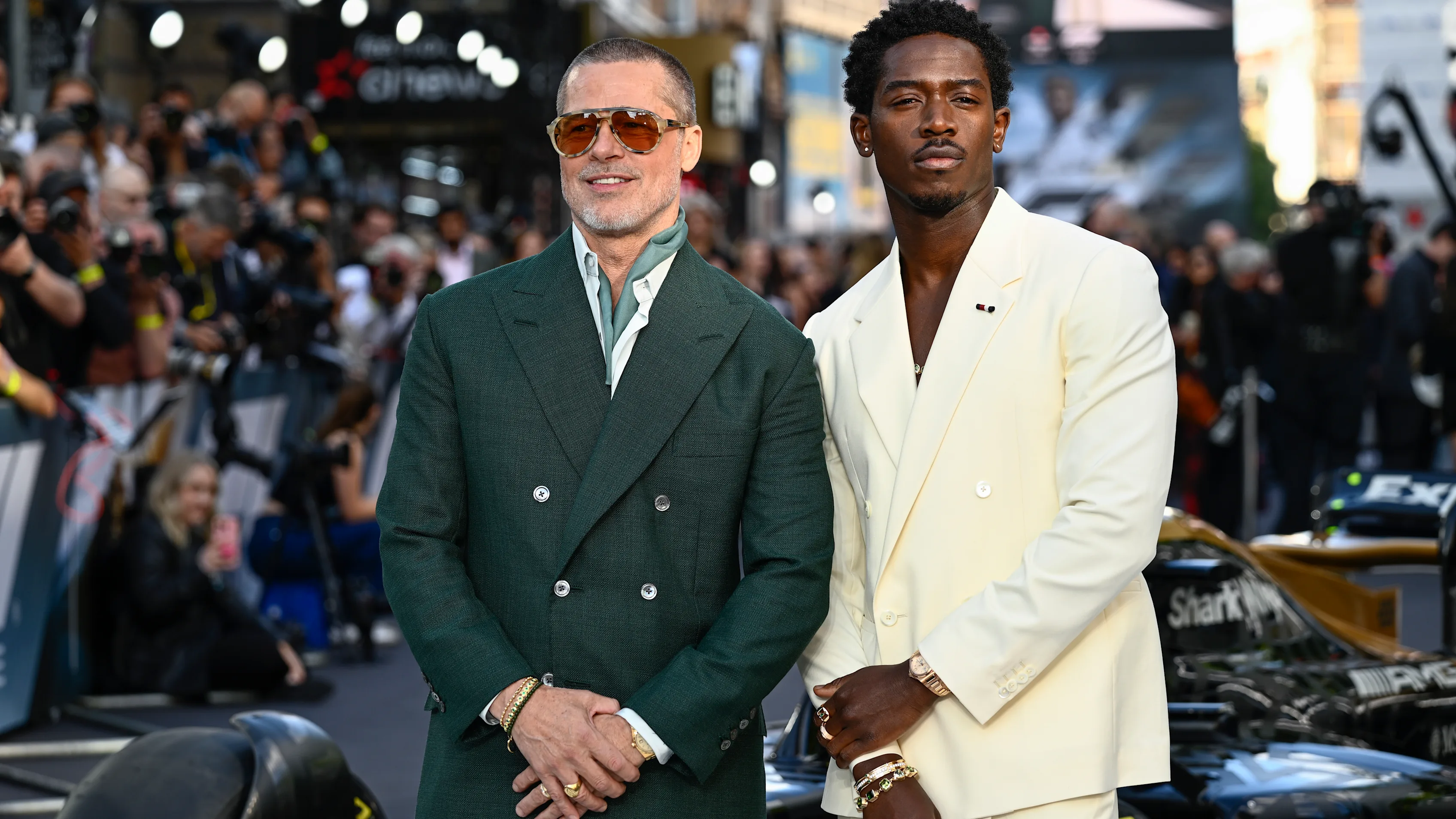 Brad Pitt dan Damson Idris di F1 filem Perdana Eropah