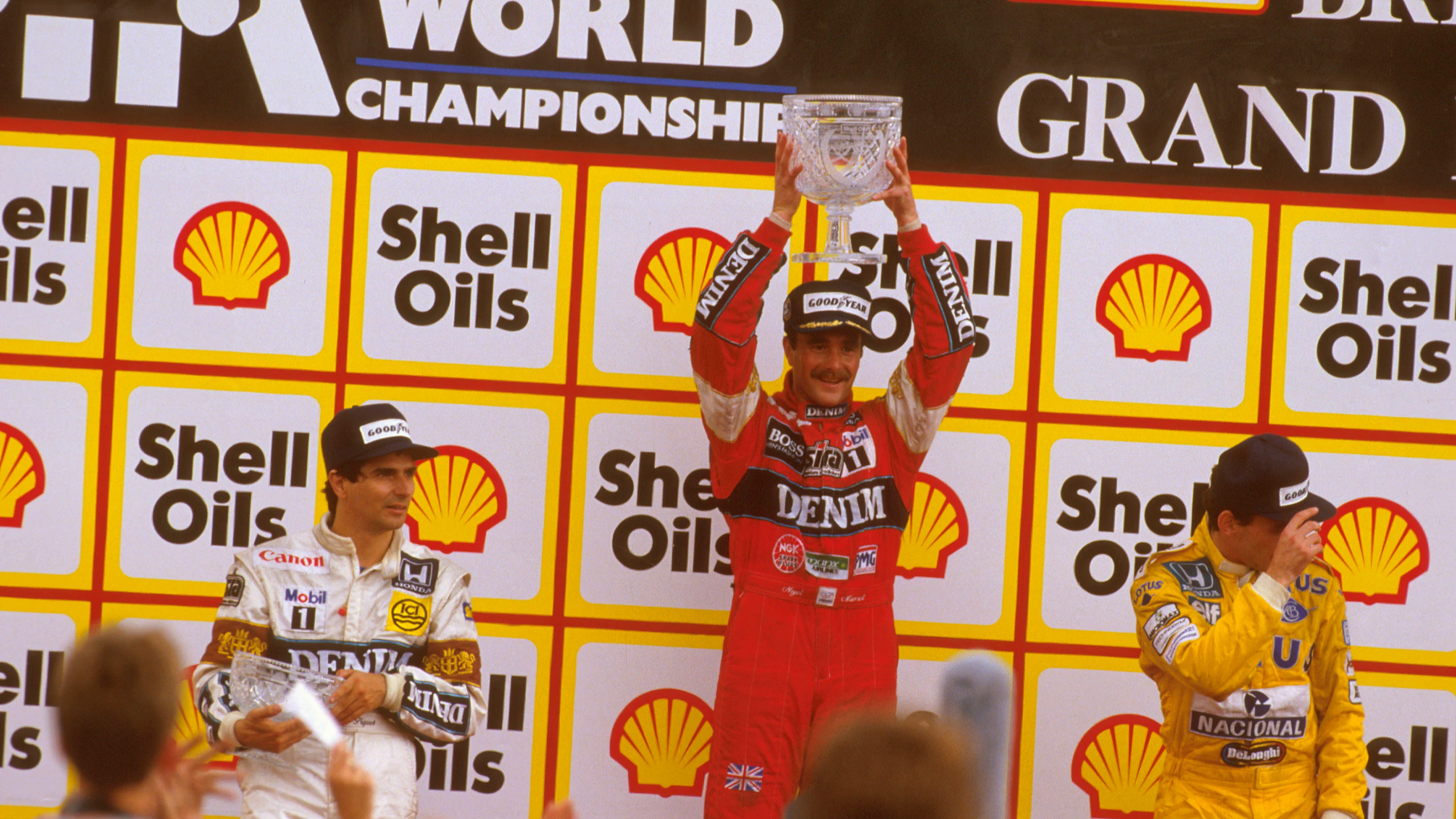 1987 British Grand Prix. Silverstone, England. 10-12 Julai 1987. Nigel Mansell (Williams Honda) 1st