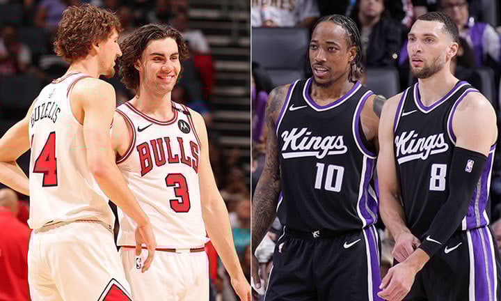 Matas Buzelis, Josh Giddey, DeMar DeRozan, Zach Lavine