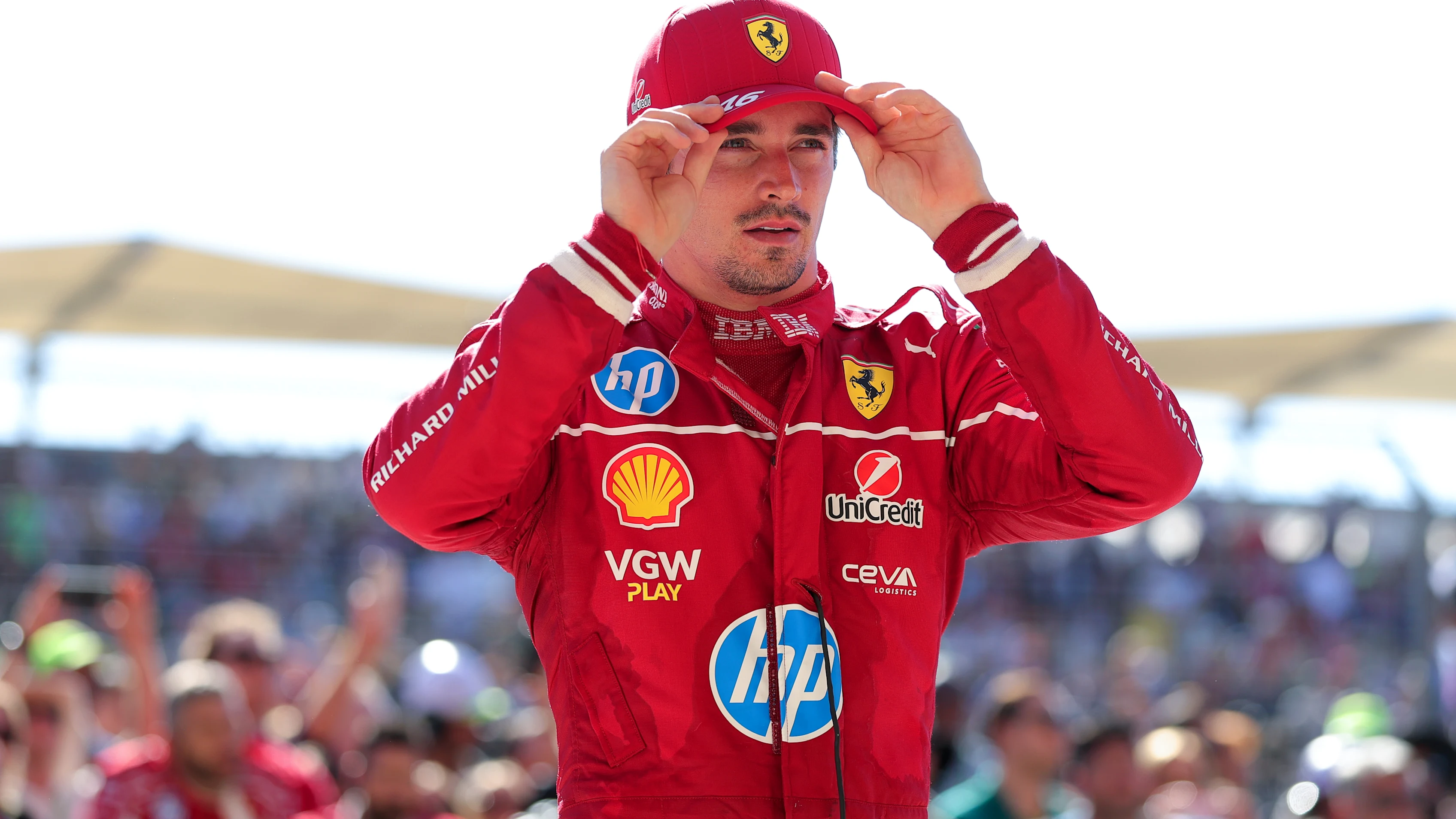 AUSTIN, Texas - 19 Oktober: Ketiga meletakkan Charles Leclerc dari Monaco dan Scuderia Ferrari di PARC