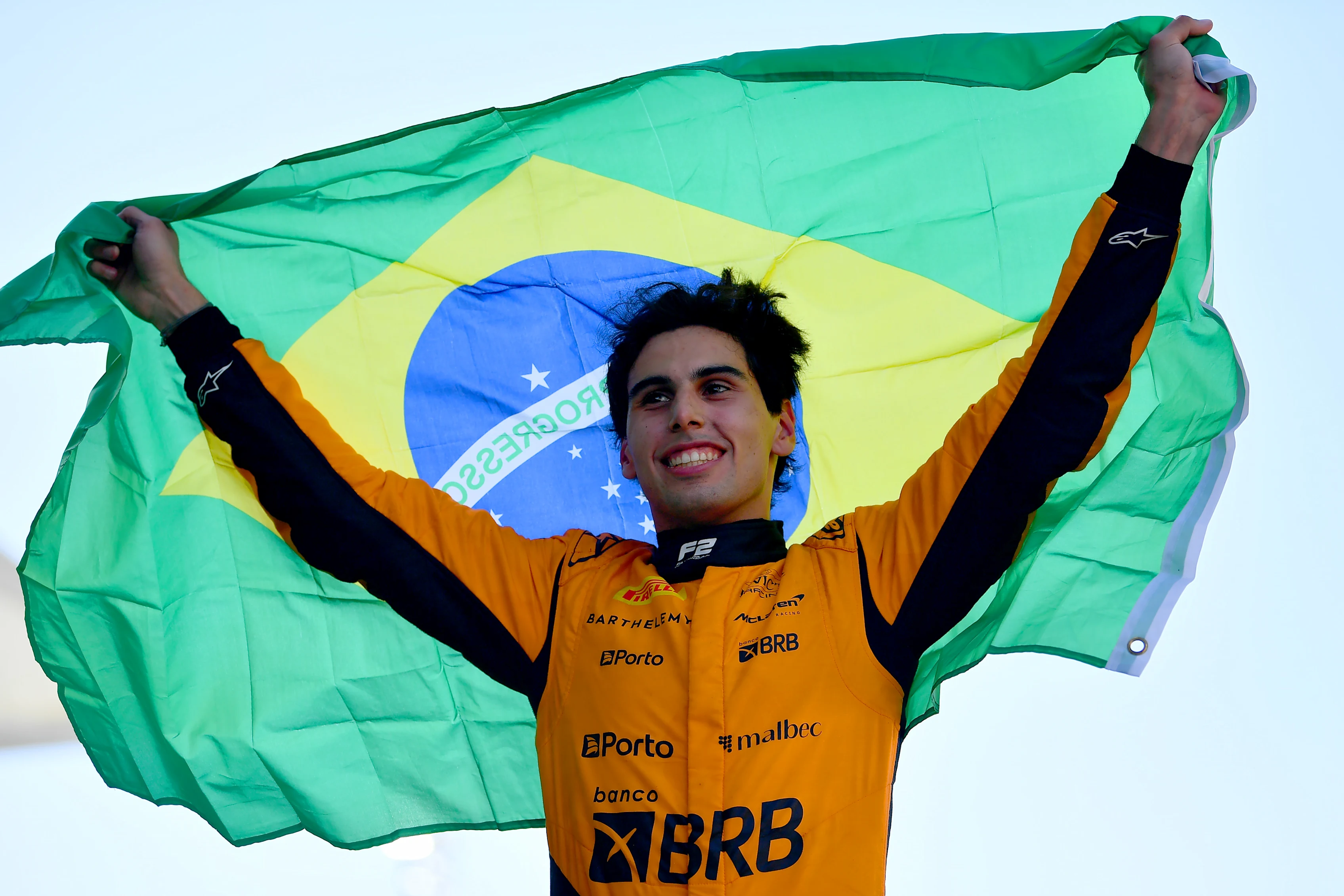 ABU DHABI, UNITED ARAB EMIRATES - DECEMBER 08: 2024 F2 Drivers Champion Gabriel Bortoleto of Brazil
