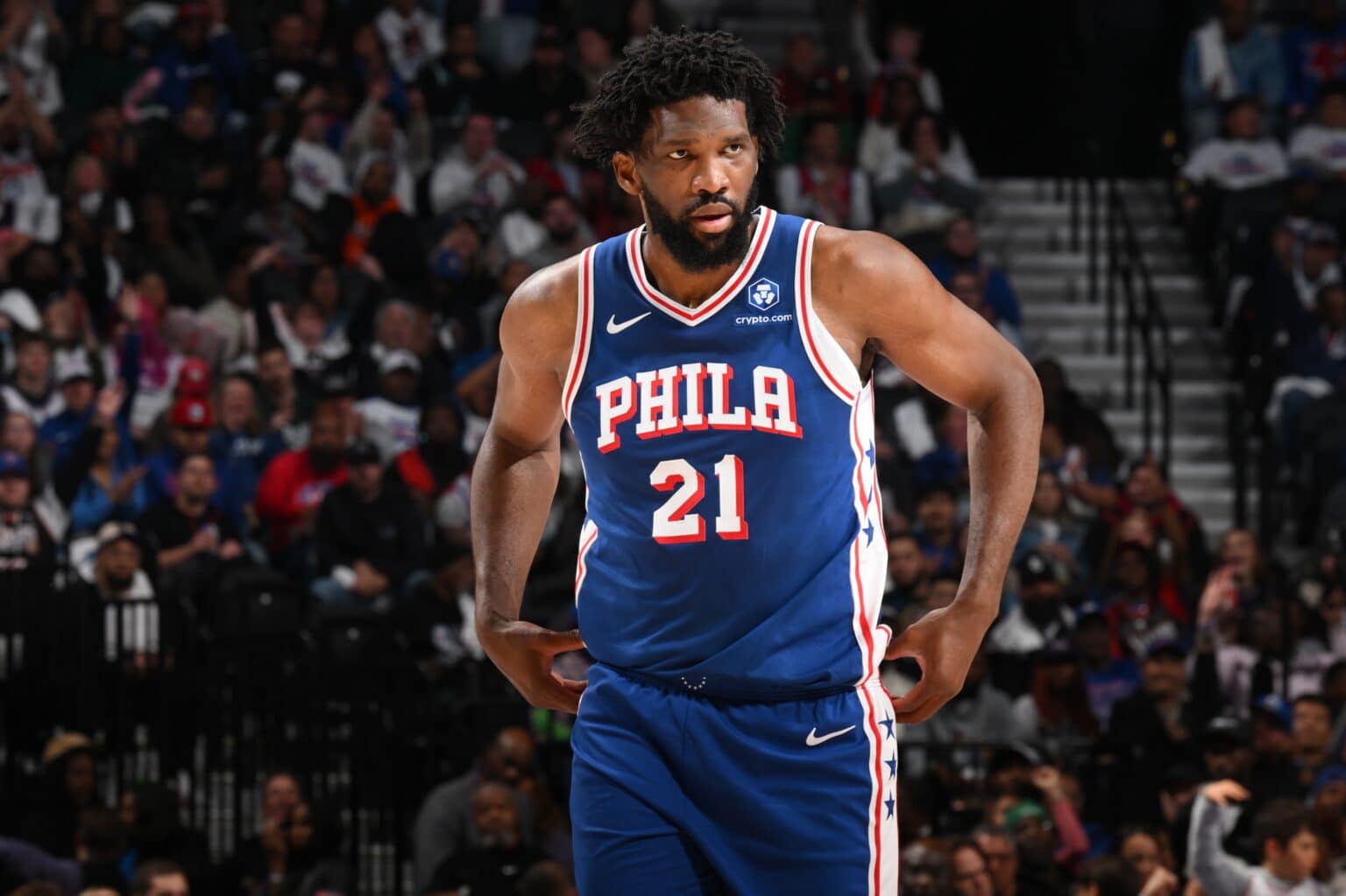 Pusat Joel Embiid Finedphiladelphia dari Philadelphia, Joel Embiid telah didenda $ 50,000 untuk membuat isyarat lucah di mahkamah bermain.