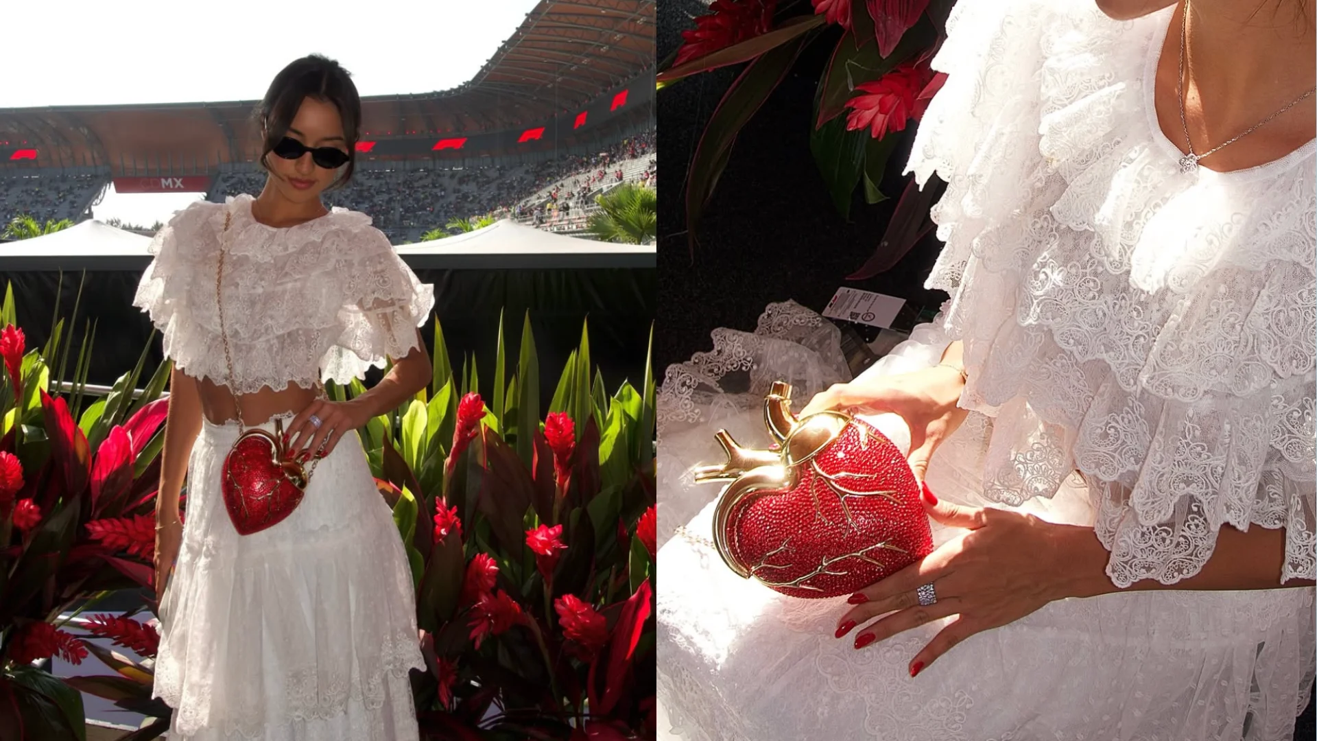 Di Grand Prix Mexico City, Alexandra memakai pakaian yang diilhamkan oleh potret diri Frida Khalo yang dilabelkan "Kedua -dua Fridas"dan mengangguk akar Mexico. Leret untuk lebih banyak gambar